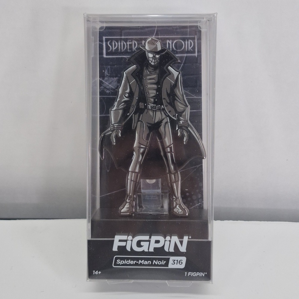 Figpin Spider-Man Noir Into The Spider-Verse Pin #316 Marvel Comics Brand New